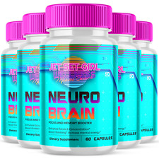 Neuro Brain Support Mental Energy, Boosts Focus Memory 5 Pack