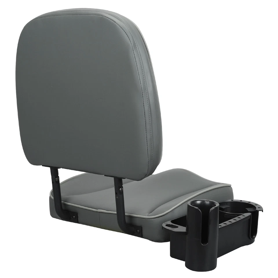 ERGOSEAT Folding Boat Seat Low Back Fishing Boat Seats with Caddy Organizer - Image 3 of 4