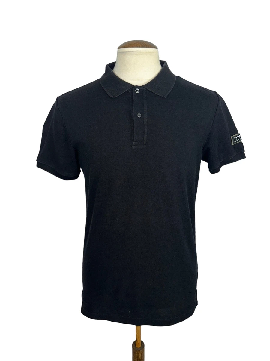 mens black designer polo