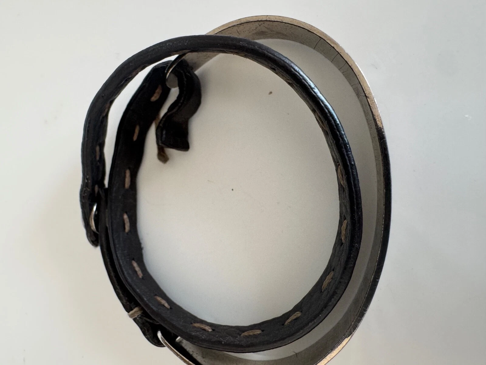 Bracciale uomo Fendi doppio avvolgimento fibbia in pelle