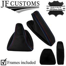Schwarzes Und Tri-Stich Perforiertes Leder Set + Rahmen F&uuml;r BMW E90 E92 E93