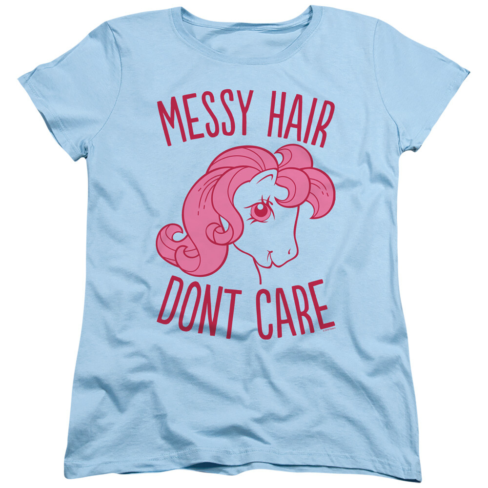 T shirt donna My Little Pony maglietta blu chiaro capelli disordinati