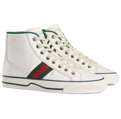 Gucci Tennis High Top White 39 BRAND NEW W BOX - Picture 1 of 16