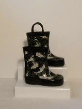 Capelli New York Kids Glossy Multicolor Shark Rain Boots RN#86183 Size 6 M