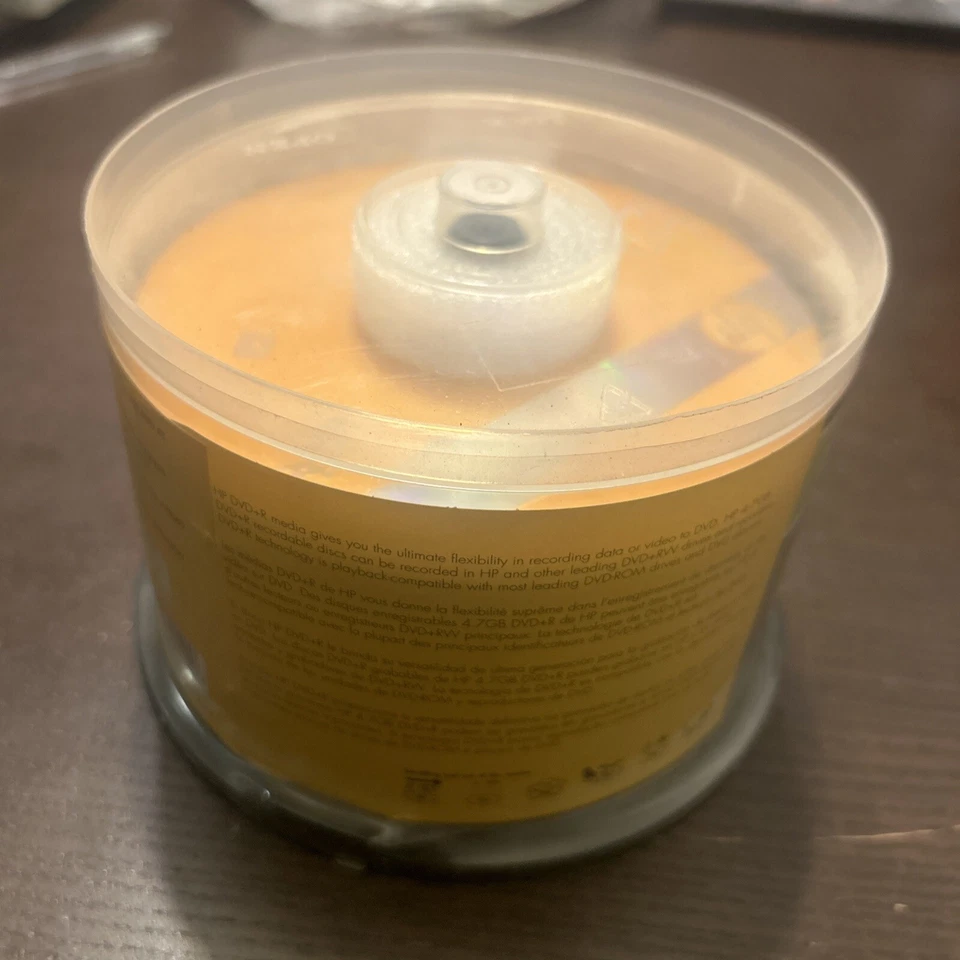 HP DVD+R 16x 4.7GB 120 MIN DVD Media Disc 50 Pack Sealed Recordable DVD Sealed - Image 3 of 4