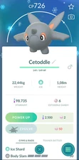 Pokémon - Shiny Cetoddle - P T C - 80k stardust - Please see description