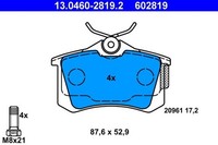 ATE BremsbelÄGe VW Seat CitroËN C8 EA EB Peugeot 807 EB Fiat Ulysse 179