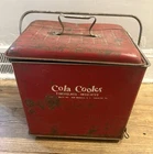 Vintage 1950's Cola Cooler Metal Cooler With Side Bottle Opener