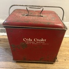 Enfriador de cola vintage años 50 enfriador de metal con abrebotellas lateral