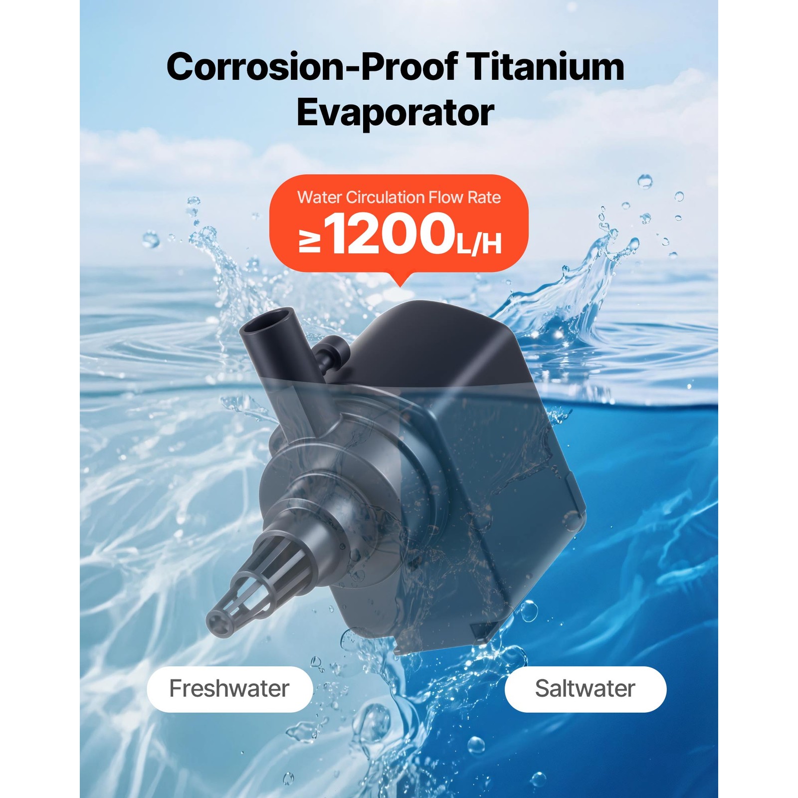 Uimoso Aquarium Chiller 92 Gal 1/4 HP Water Chiller Hydroponic Fish Tank Cooler