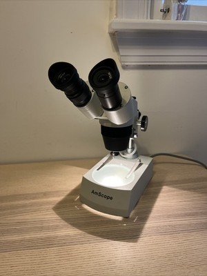 AmScope 10X-30X Student Binocular Stereo Microscope with Dual Lights