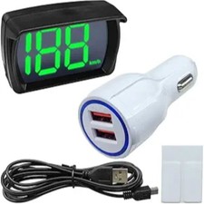 Car HUD GPS Digital Speedometer, KM/H Speed Meter with LED Large Font Head Up Di