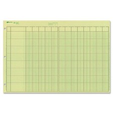 NATIONAL Analysis Pad, 13 Columns, Green Paper, 11 x 16.375", 50 Sheets 45613