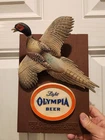 Vintage Rare 1963 Olympia Light Beer Pheasant Wildlife Wall Bar Sign Plaque