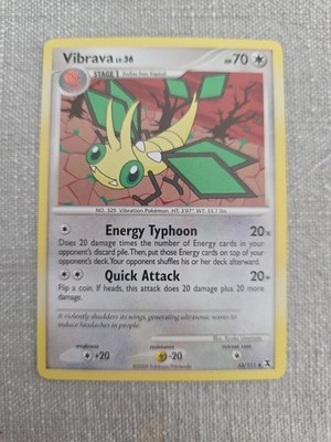 Pokemon Card Vibrava LV.36 Rising Rivals 53/111 NEAR MINT Non-Holo Common TCG!!!