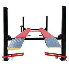 9500lbs 4 Post Car Lift W/Moving Kits Caster Four Post Lift 79"Home Parking Lift