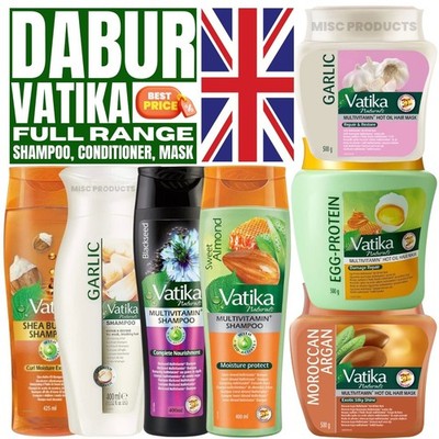 Dabur Vatika Natural Shampoo - Conditioner - Maske Vollsortiment Kostenlose Lieferung