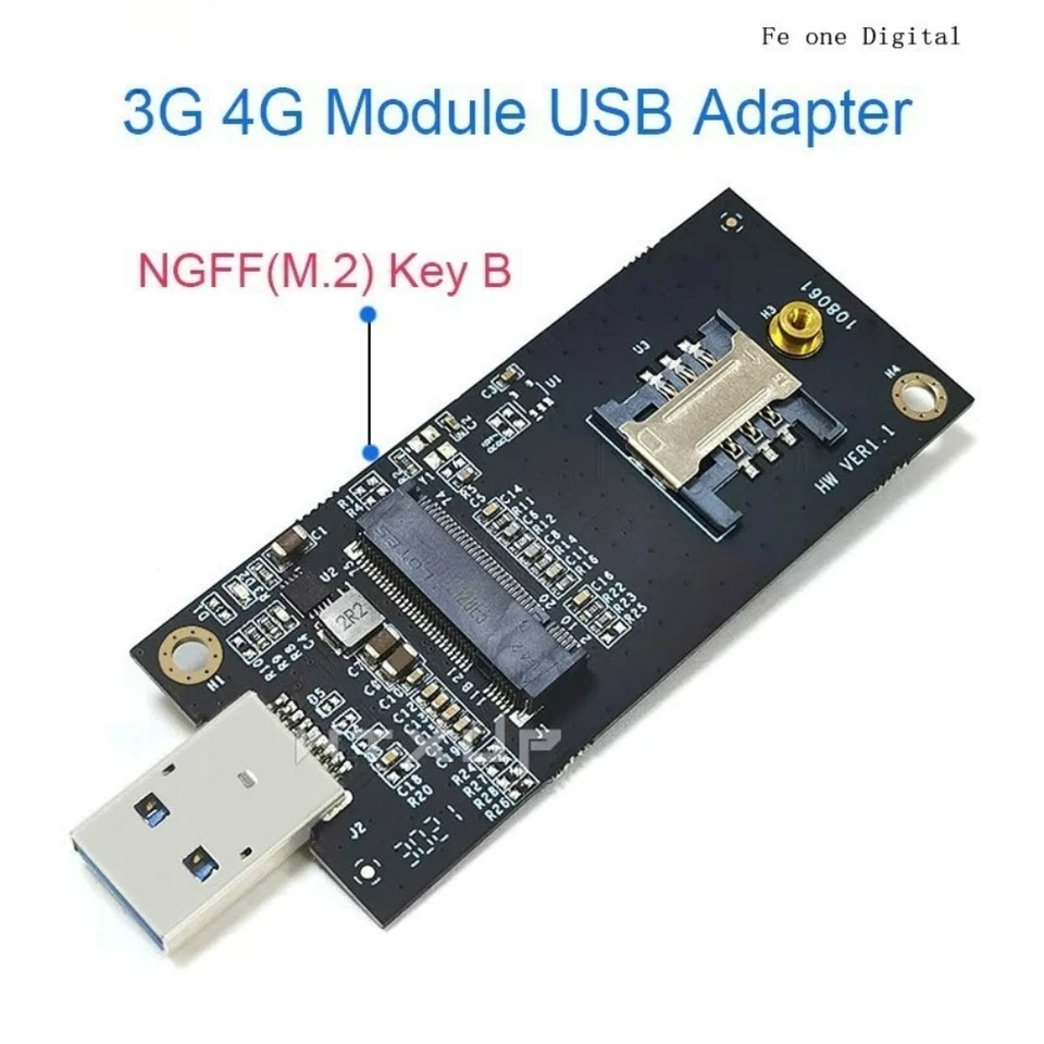 NGFF To USB 3.0 Adapter with SIM Card Slot Adapter Ngff M.2 4G 3G 4G Module Wifi - Image 2 of 4