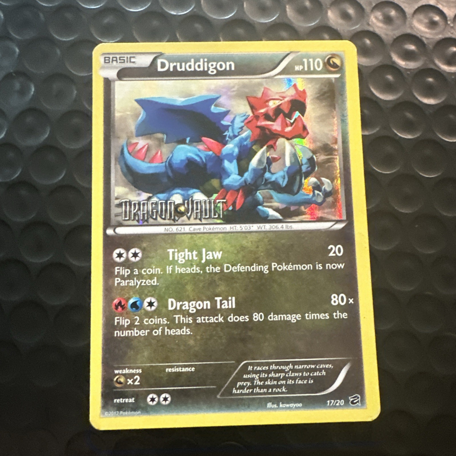 Pokemon Card Druddigon Dragon Vault Stamped Holo 17/20