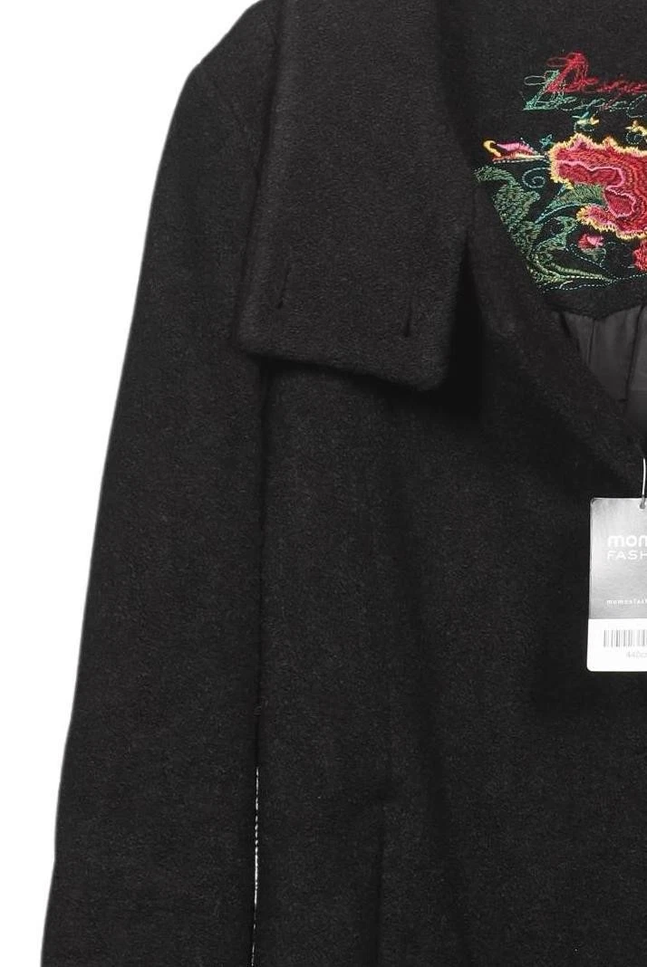 Desigual Mantel Damen Jacke Parka Gr. 40 Wolle Schwarz #440cs9t