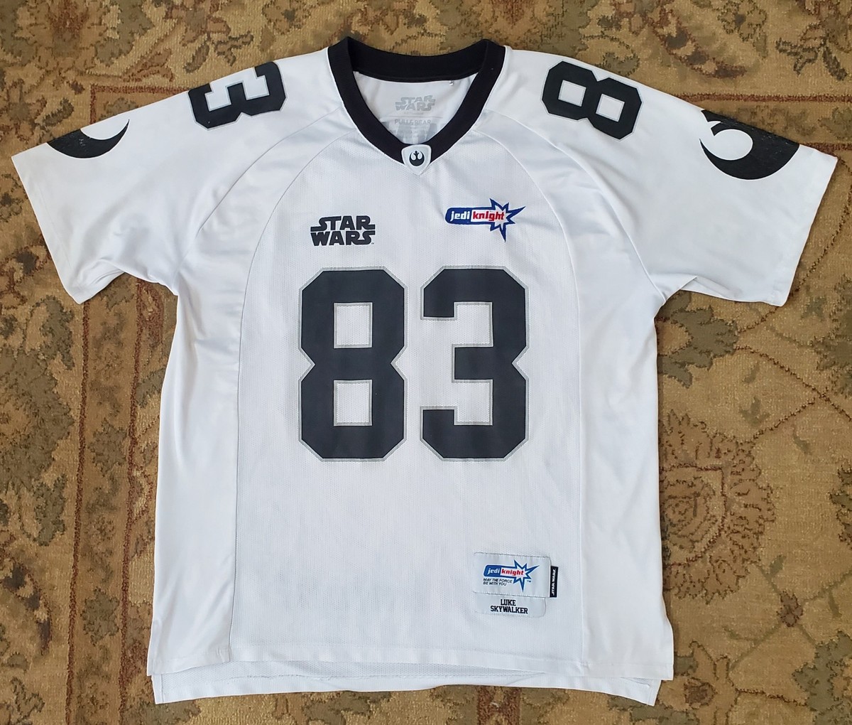 RARE Star Wars Luke Skywalker #83 White Football Jersey-Adult