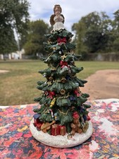 Vintage Angel Topper Christmas Tree Figurine Resin Holiday Decor 12  Tall