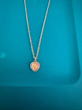 20 inch 925 gold plated cable chain with heart pendant 10% to charity