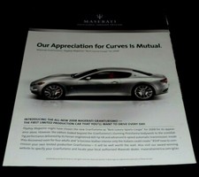 MASERATI 2008 GRANTURISMO  SPORTS CAR ADVERTISEMENT OUR APPRECIATION