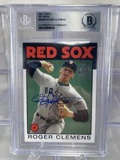 ROGER CLEMENS Signed 2021 Topps 1986 Retro Throwback #86B-40 35th Beckett BAS