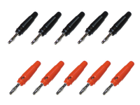 ➡️ 10 StüCk Bananenstecker 4Mm, 5X Rot Und 5X Schwarz, Schraubbar Mit Querloch