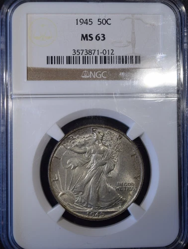 1945 Liberty Walking Half Dollar "NGC MS63" *Free S/H After 1st Item*