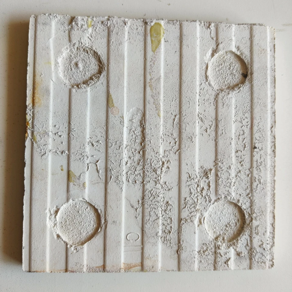 Vintage Embossed Leafy Design Majolica Art 8 Pcs Architecture Tile Japan CT52 - image 4 of 4