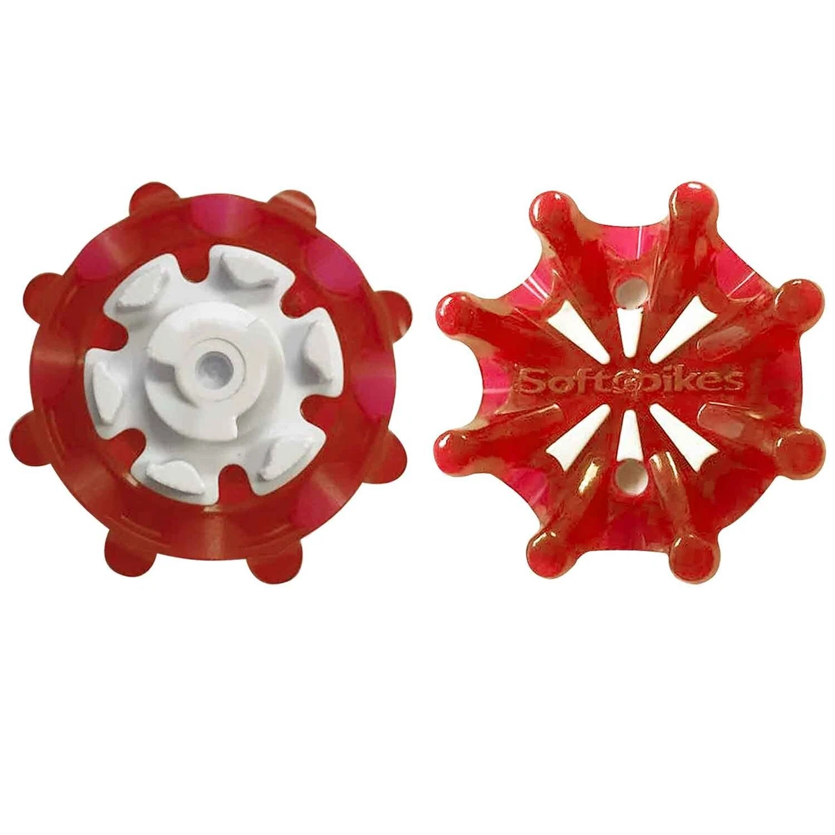 18 Softspikes PULSAR Fast Twist 3.0 Tour Lock Golf Cleats RED Spikes