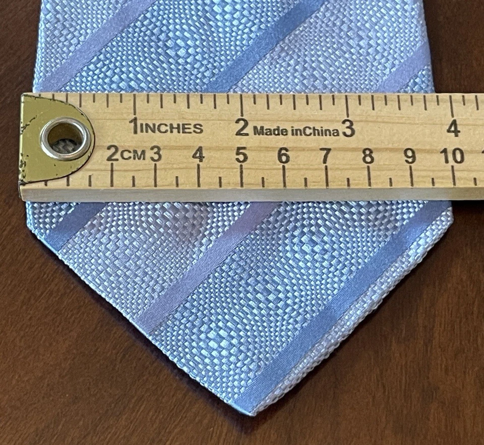 Corbata Fratelli Moda Azul 100% Seda Hombre Hecha en Italia Foto 4 de 4