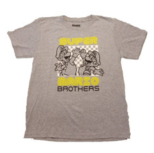 Boy's Nintendo SUPER MARIO BROTHERS gray short sleeve t-shirt size L - NEW