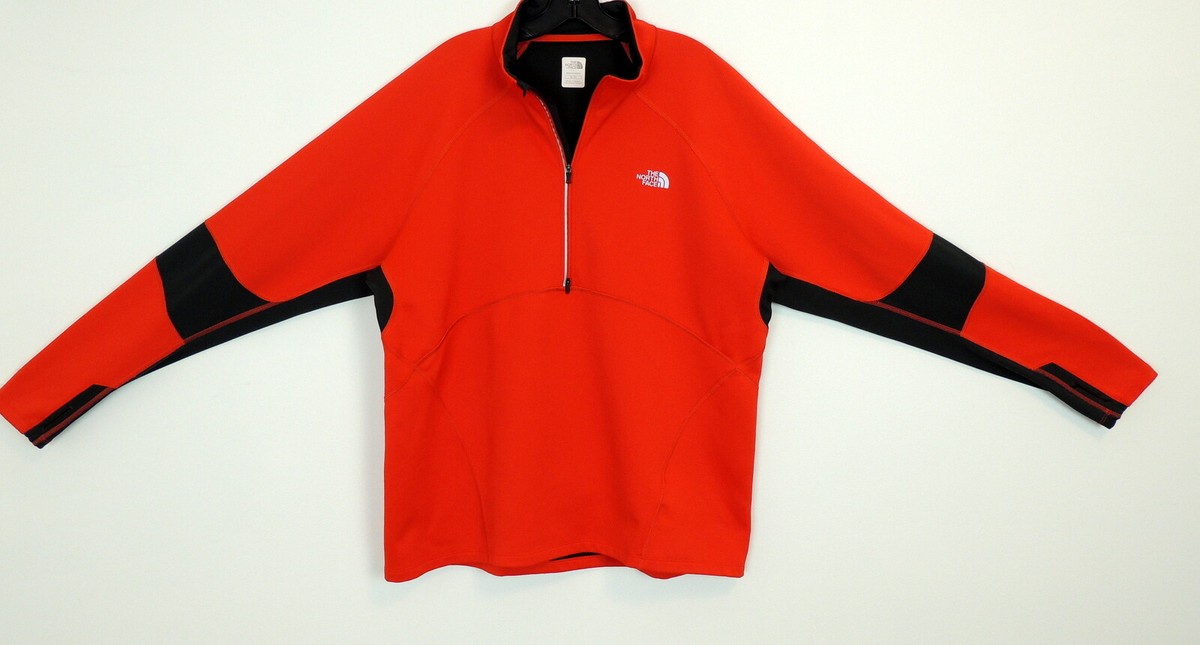The North Face Mens XL Red Track Jacket Stretch Knit 1/2 Zip The North Face Mens XL Red Track Jacket Stretch Knit 1/2 Zip