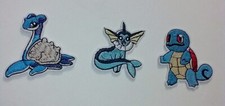 Lot Of 3 Iron On Patches Pokemon Water Type Creatures