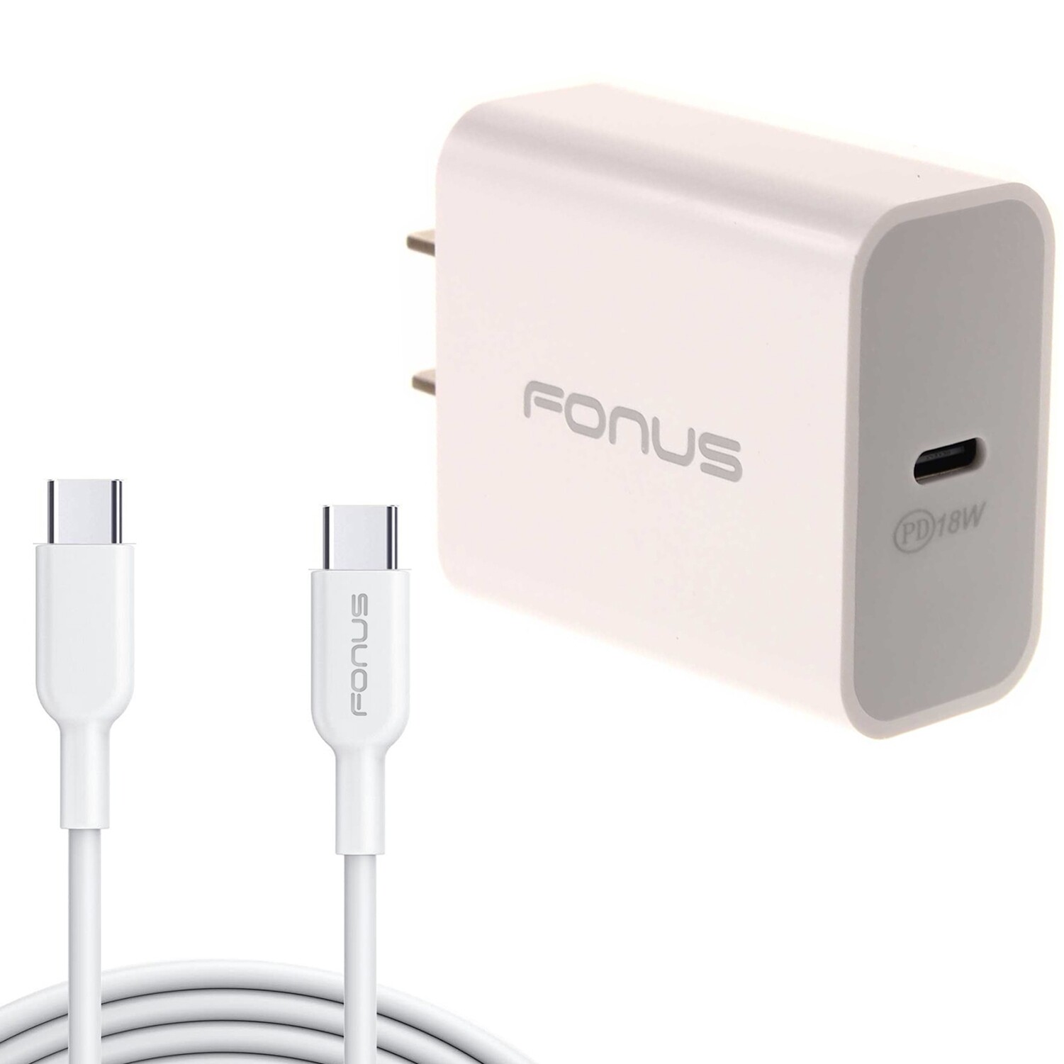 Fast 18W PD USB-C Charger for Samsung Galaxy S23/Ultra/Plus with 10ft Cable