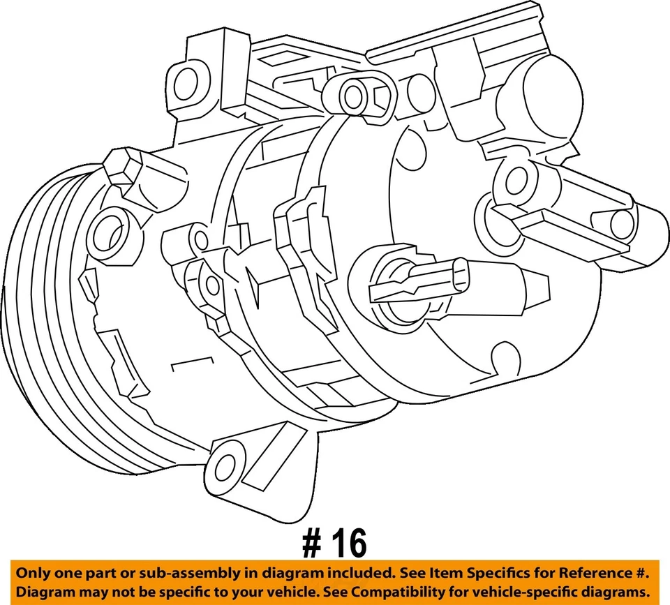 Compresor de aire acondicionado usado para: Cadillac Cts 2.0 2015 grado A Foto 4 de 4