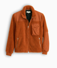 NEW Alex Mill Recycled Sherpa Jacket in Amber Size L C3100