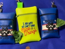 Lot 3 New POO BAG HOLDERS dog care Heck Good Girl Boy Nice things poop Free ship