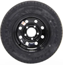 Kenda Karrier ST145/R12 Radial Trailer Tire with 12" Black Rim Wheel 5 On 4.5”