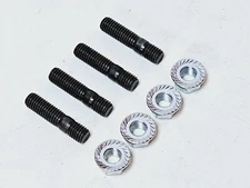 M8 x 1.25 mm Threaded Turbo Studs (35mm) Flange Nuts High Strength T25 T28  (4)