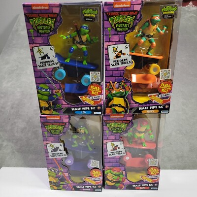 Teenage Mutant Ninja Turtles Mayhem Half Pipe RC SkateBoard Controller Lot Of 4