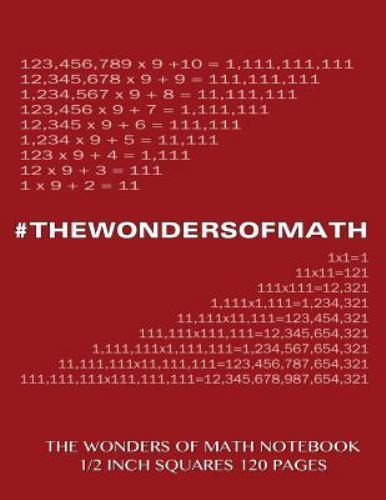 Wonders of Math Notebook 1/2 Inch Squares 120 Pages : Notebook with ...