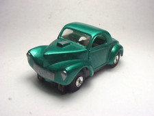 MODEL MOTORING T-JET CANDY PAINTED GREEN WILLYS HO SLOT CAR BODY. NEW