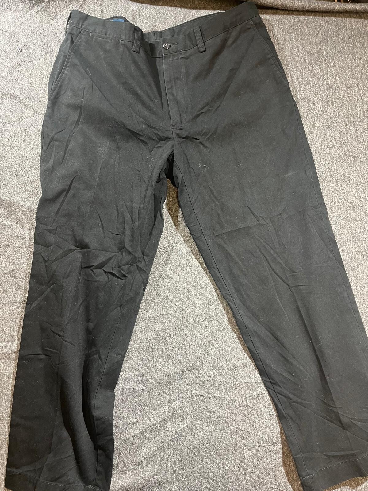 Men's Black Preston Cotton Chino Dress Pants Size 36x30