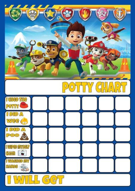 Paw Patrol Potty Sticker Chart