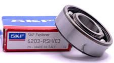 SKF 6203 RSH C3 DEEP GROOVE BALL BEARING, ONE SEAL 6203 RS 17x40x12mm