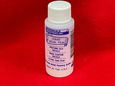 Microscale Industries MI12 LIQUID DECAL FILM 1oz bottle HELPS RESTORE OLD DECALS